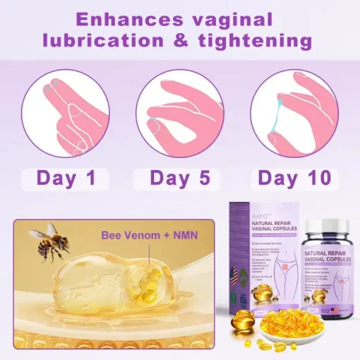 AAFQTMBee Venom NMN Natural Repair Vaginal Capsules