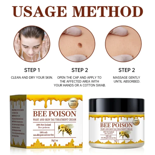 Bee poison Wart and Mole Removal Treatment Cream