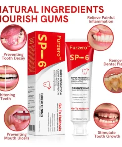 Furzero™ Aussie SP-6 Probiotic Ultra Whitening Toothpaste