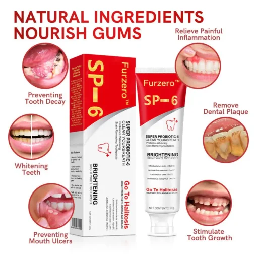 Furzero™ Aussie SP-6 Probiotic Ultra Whitening Toothpaste