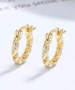 Zirconia twist earrings