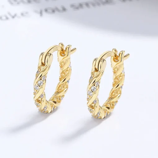 Zirconia twist earrings