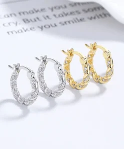 Zirconia twist earrings