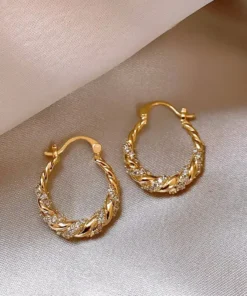 Zirconia twist earrings