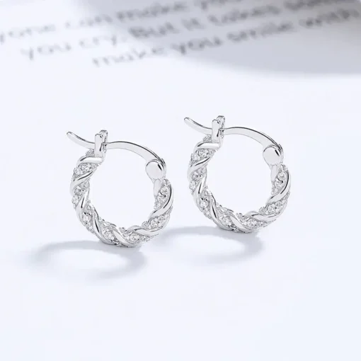 Zirconia twist earrings