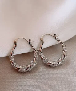 Zirconia twist earrings