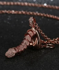 925 Sterling Silver Pullable Penis Pendant