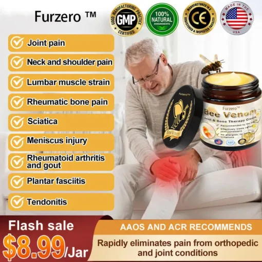 Furzero™ Bee Venom Arthritis Therapy Cream(Specially for older adults & AAOS recommends)