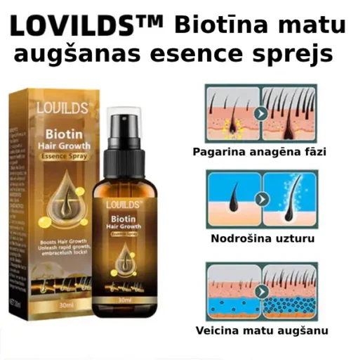 LOVILDS™ Biotīna matu augšanas serums