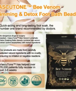 VascuTone™ Bee venom lymphatic detoxification slimming foot bath beads