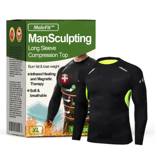 MaleFit™ ManSculpting Long Sleeve Compression Top - Image 11